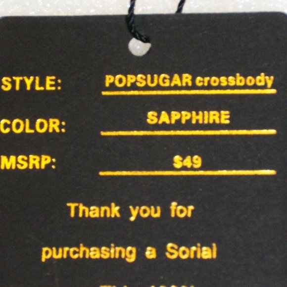 SORIAL Crossbody Bag Navy Blue & Silver NWT - Picture 4 of 7